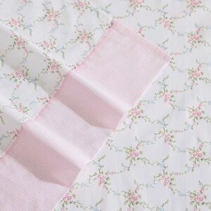 Laura Ashley Lynda Floral Cotton Percale 3 piece Twin Sheet Set